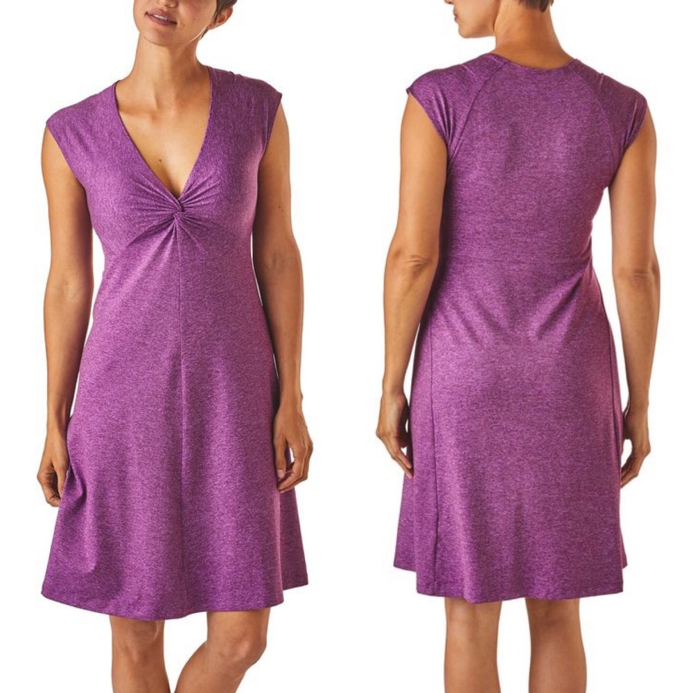 Patagonia Seabrook Bandha Dress Purple Heather Sz S Outdoor Gorpcore Athleisure - Picture 1 of 13